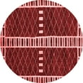thumbnail image 1 of Ahgly Company Machine Washable Indoor Round Abstract Red Modern Area Rugs, 4' Round, 1 of 4