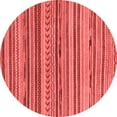 thumbnail image 1 of Ahgly Company Machine Washable Indoor Round Abstract Red Modern Area Rugs, 5' Round, 1 of 4