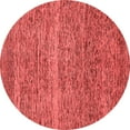 thumbnail image 1 of Ahgly Company Machine Washable Indoor Round Abstract Red Modern Area Rugs, 5' Round, 1 of 4