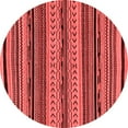 thumbnail image 1 of Ahgly Company Machine Washable Indoor Round Abstract Red Modern Area Rugs, 6' Round, 1 of 1