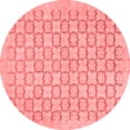 thumbnail image 1 of Ahgly Company Machine Washable Indoor Round Abstract Red Modern Area Rugs, 6' Round, 1 of 4