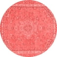 thumbnail image 1 of Ahgly Company Machine Washable Indoor Round Abstract Red Modern Area Rugs, 6' Round, 1 of 4