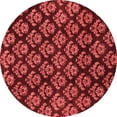 thumbnail image 1 of Ahgly Company Machine Washable Indoor Round Abstract Red Modern Area Rugs, 7' Round, 1 of 4