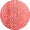 thumbnail image 1 of Ahgly Company Machine Washable Indoor Round Abstract Red Modern Area Rugs, 7' Round, 1 of 4