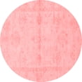 thumbnail image 1 of Ahgly Company Machine Washable Indoor Round Abstract Red Modern Area Rugs, 7' Round, 1 of 4