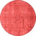 thumbnail image 1 of Ahgly Company Machine Washable Indoor Round Abstract Red Modern Area Rugs, 8' Round, 1 of 4