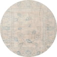 thumbnail image 1 of Ahgly Company Machine Washable Indoor Round Abstract Tan Brown Area Rugs, 5' Round, 1 of 1