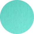 thumbnail image 1 of Ahgly Company Machine Washable Indoor Round Abstract Turquoise Blue Contemporary Area Rugs, 5' Round, 1 of 4