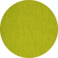 thumbnail image 1 of Ahgly Company Machine Washable Indoor Round Abstract Yellow Contemporary Area Rugs, 3' Round, 1 of 4