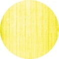 thumbnail image 1 of Ahgly Company Machine Washable Indoor Round Abstract Yellow Contemporary Area Rugs, 5' Round, 1 of 4