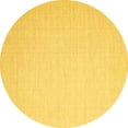 thumbnail image 1 of Ahgly Company Machine Washable Indoor Round Abstract Yellow Contemporary Area Rugs, 7' Round, 1 of 4