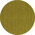 thumbnail image 1 of Ahgly Company Machine Washable Indoor Round Abstract Yellow Contemporary Area Rugs, 8' Round, 1 of 4