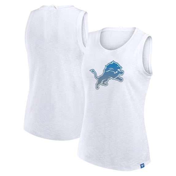 Women's-Fanatics White Detroit Lions Slub Tank Top
