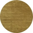 thumbnail image 1 of Ahgly Company Machine Washable Indoor Round Contemporary Dark Golden Rod Brown Area Rugs, 3' Round, 1 of 7