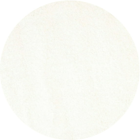 Ahgly Company Machine Washable Indoor Round Contemporary Ivory White Area Rugs, 7' Round