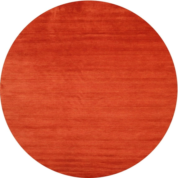 Ahgly Company Machine Washable Indoor Round Contemporary Neon Red Area Rugs, 5' Round