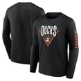 thumbnail image 1 of Men's Fanatics Black Anaheim Ducks Headline Long Sleeve T-Shirt, 1 of 3
