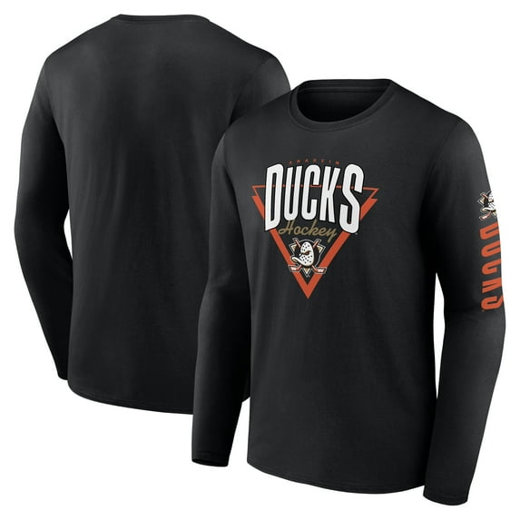Men's Fanatics Black Anaheim Ducks Headline Long Sleeve T-Shirt