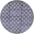 thumbnail image 1 of Ahgly Company Machine Washable Indoor Round Industrial Modern Grape Purple Area Rugs, 3' Round, 1 of 7