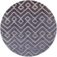 thumbnail image 1 of Ahgly Company Machine Washable Indoor Round Industrial Modern Purple Navy Blue Area Rugs, 7' Round, 1 of 7