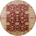thumbnail image 1 of Ahgly Company Machine Washable Indoor Round Industrial Modern Red Area Rugs, 5' Round, 1 of 7