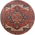 thumbnail image 1 of Ahgly Company Machine Washable Indoor Round Industrial Modern Tomato Red Area Rugs, 8' Round, 1 of 7