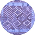 thumbnail image 1 of Ahgly Company Machine Washable Indoor Round Oriental Blue Traditional Area Rugs, 7' Round, 1 of 4