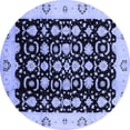 thumbnail image 1 of Ahgly Company Machine Washable Indoor Round Oriental Blue Traditional Area Rugs, 8' Round, 1 of 4