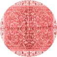 thumbnail image 1 of Ahgly Company Machine Washable Indoor Round Oriental Red Traditional Area Rugs, 3' Round, 1 of 4