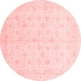 thumbnail image 1 of Ahgly Company Machine Washable Indoor Round Oriental Red Traditional Area Rugs, 3' Round, 1 of 4