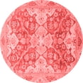 thumbnail image 1 of Ahgly Company Machine Washable Indoor Round Oriental Red Traditional Area Rugs, 5' Round, 1 of 4