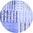 thumbnail image 1 of Ahgly Company Machine Washable Indoor Round Patchwork Blue Transitional Area Rugs, 7' Round, 1 of 4