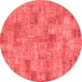 thumbnail image 1 of Ahgly Company Machine Washable Indoor Round Patchwork Red Transitional Area Rugs, 6' Round, 1 of 4