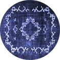 thumbnail image 1 of Ahgly Company Machine Washable Indoor Round Persian Blue Bohemian Area Rugs, 3' Round, 1 of 4