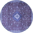 thumbnail image 1 of Ahgly Company Machine Washable Indoor Round Persian Blue Traditional Area Rugs, 3' Round, 1 of 4