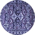 thumbnail image 1 of Ahgly Company Machine Washable Indoor Round Persian Blue Traditional Area Rugs, 3' Round, 1 of 4