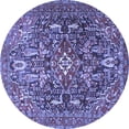 thumbnail image 1 of Ahgly Company Machine Washable Indoor Round Persian Blue Traditional Area Rugs, 3' Round, 1 of 4