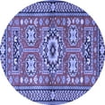 thumbnail image 1 of Ahgly Company Machine Washable Indoor Round Persian Blue Traditional Area Rugs, 3' Round, 1 of 4