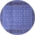 thumbnail image 1 of Ahgly Company Machine Washable Indoor Round Persian Blue Traditional Area Rugs, 3' Round, 1 of 4
