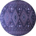thumbnail image 1 of Ahgly Company Machine Washable Indoor Round Persian Blue Traditional Area Rugs, 4' Round, 1 of 4