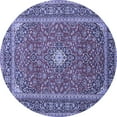 thumbnail image 1 of Ahgly Company Machine Washable Indoor Round Persian Blue Traditional Area Rugs, 4' Round, 1 of 4