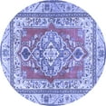 thumbnail image 1 of Ahgly Company Machine Washable Indoor Round Persian Blue Traditional Area Rugs, 5' Round, 1 of 4