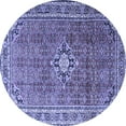 thumbnail image 1 of Ahgly Company Machine Washable Indoor Round Persian Blue Traditional Area Rugs, 5' Round, 1 of 4