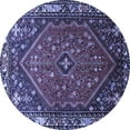 thumbnail image 1 of Ahgly Company Machine Washable Indoor Round Persian Blue Traditional Area Rugs, 5' Round, 1 of 4