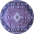 thumbnail image 1 of Ahgly Company Machine Washable Indoor Round Persian Blue Traditional Area Rugs, 6' Round, 1 of 4