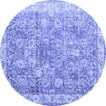 thumbnail image 1 of Ahgly Company Machine Washable Indoor Round Persian Blue Traditional Area Rugs, 8' Round, 1 of 4