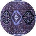 thumbnail image 1 of Ahgly Company Machine Washable Indoor Round Persian Blue Traditional Area Rugs, 8' Round, 1 of 4