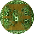thumbnail image 1 of Ahgly Company Machine Washable Indoor Round Persian Green Traditional Area Rugs, 3' Round, 1 of 1