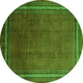 thumbnail image 1 of Ahgly Company Machine Washable Indoor Round Persian Green Traditional Area Rugs, 4' Round, 1 of 1