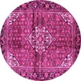 thumbnail image 1 of Ahgly Company Machine Washable Indoor Round Persian Pink Traditional Area Rugs, 4' Round, 1 of 4